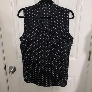 NWT: Sleeveless Polka Dot Blouse